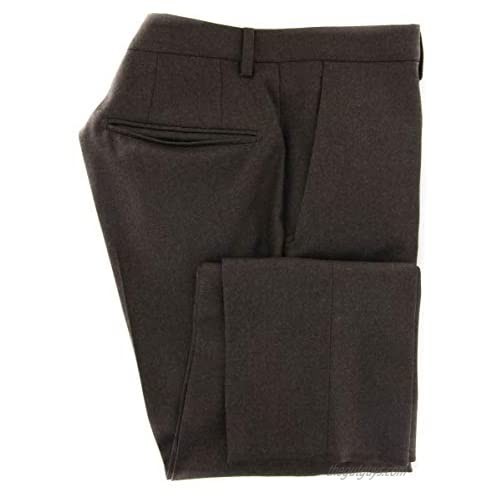 Incotex Brown Solid Wool Pants - Slim