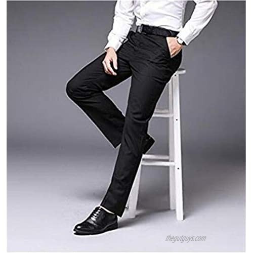 LIBODU Slim Fit Dress Pants for Men Classic Dress Pants Flat Front Suit Pants Trousers