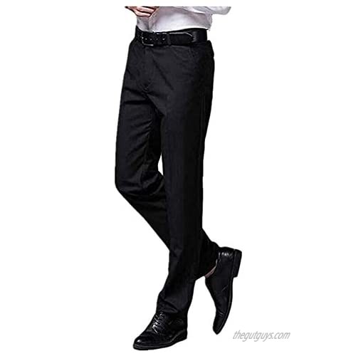 LIBODU Slim Fit Dress Pants for Men Classic Dress Pants Flat Front Suit Pants Trousers
