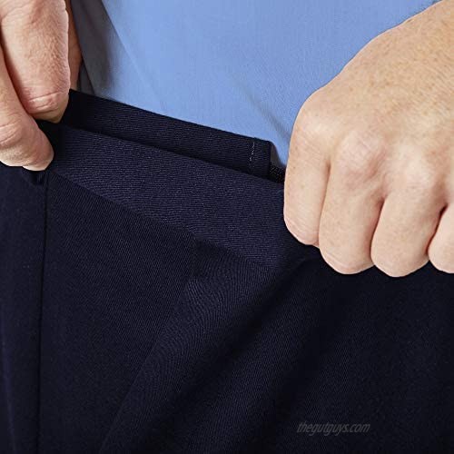 Pembrook Mens Dress Pants Expandable Waist - Dress Slacks for Men -Travel Golf Business Navy