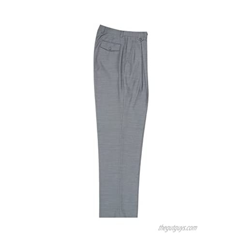 Tiglio Light Gray Wide Leg  Pure Wool Dress Pants 2576 E09063/26