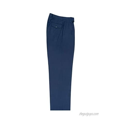 Tiglio New Blue Wide Leg Pure Wool Dress Pants Luxe RS5420/3