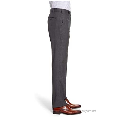 Zanella Parker Straight Leg Med Grey Wool Trousers Size 34