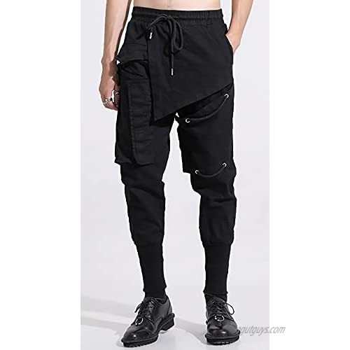 MOKEWEN Men's Jogger Cargo Urban Hiphop Ankle Casual Harem Pants with Pocket