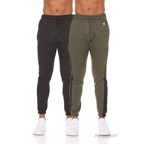 NK Pro Men's Jogger Pants | Comfortable Sweatpants for Men | Relaxed Fit Workout Bottom Pants - Pack of 2