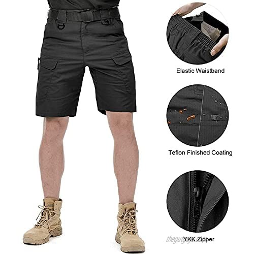 Aolesy Men's Tactical Cargo Shorts Relaxed Fit Multi-Pocket Water Resistant Quick Dry Shorts for Men