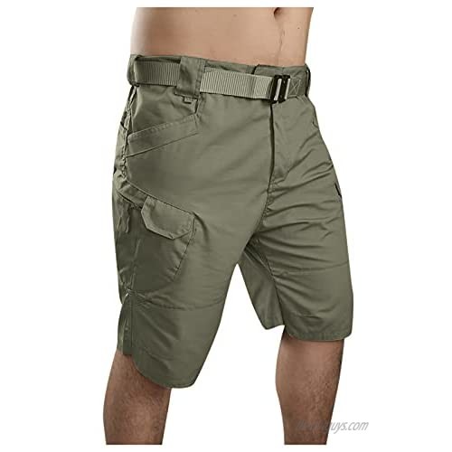 Cargo Shorts with Pockets for Men Relaxed Fit Outdoor Waterproof Cargo Pants Quick Dry Stretch Twill Work Shorts