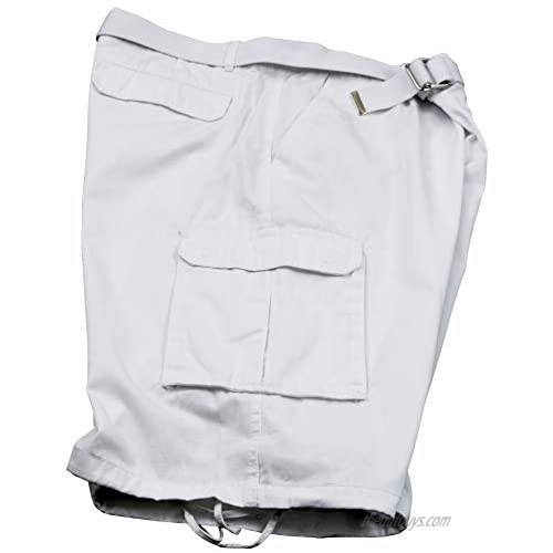 ChoiceApparel Mens Cargo and Non-Cargo Casual Shorts (46 505-White)