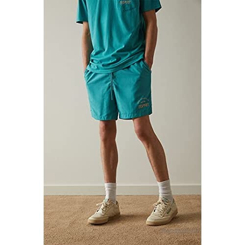 Esprit Men's Eco Heritage Nylon Volley Shorts - Blue Size Small