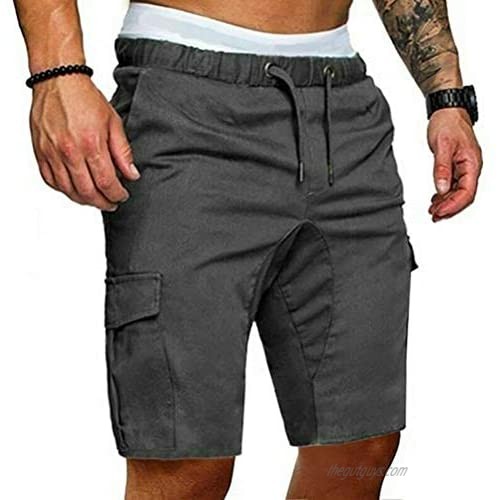 jiejiev Men's Cargo Shorts Relaxed Fit Casual Outdoor Work Short Cargo Pants Trousers with Multi-Pocket
