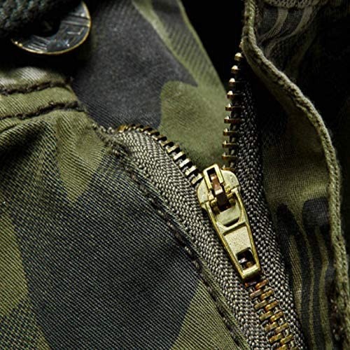 Jubaton Men's Fashion Mid-Waist Cargo Shorts Personalized Letter Camouflage Printed