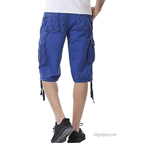 Osmyzcp Men's Cargo Shorts Camo Shorts Loose Multi-Pocket Outdoor Cargo Shorts