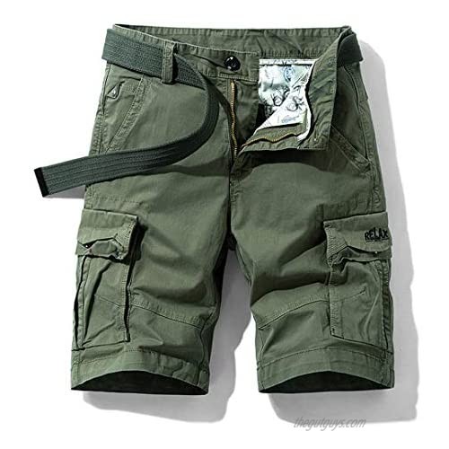 R-Hansets Men's Military Cotton Shorts Multi-Pockets Shorts Bermuda Short Pants