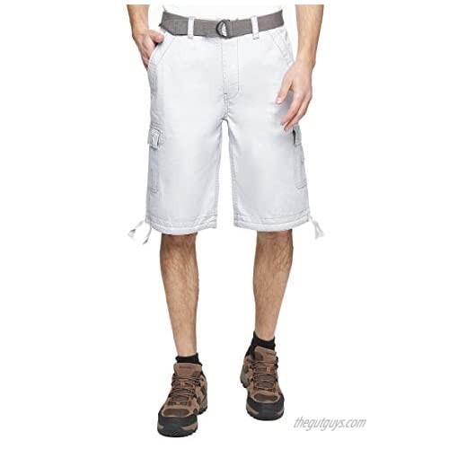 WEAR FIRST. THEN TELL THE DIFFERENCE Caution Rip Men's Cargo Shorts with 12" Inseam  6 Pockets  and Zipper Front