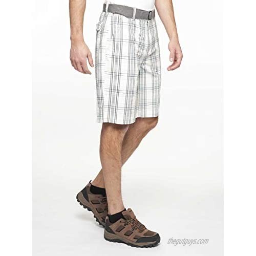 On Deck Plaid Short | Men's Shorts with 10 Inseam 4 Pockets and Zipper Closure