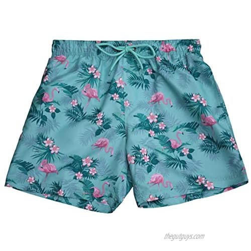 Alki'i Men's 6" Fashion Swim Shorts with Zipper Pocket -Flamingo