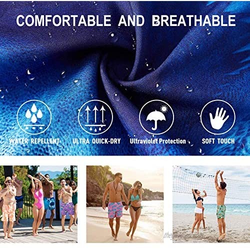 Kegill Mens Swim Trunks with Mesh Lining Quick Dry Board Shorts with Pockets Bathing Suits for Men