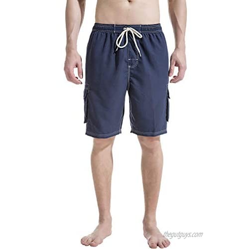 MAIJIE Mens Swim Trunks Board Short Printed Beach Short Swimwear Quick Dry with Mesh Lining