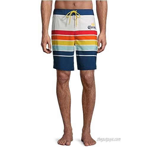 Men's Corona Striped Swim Trunks