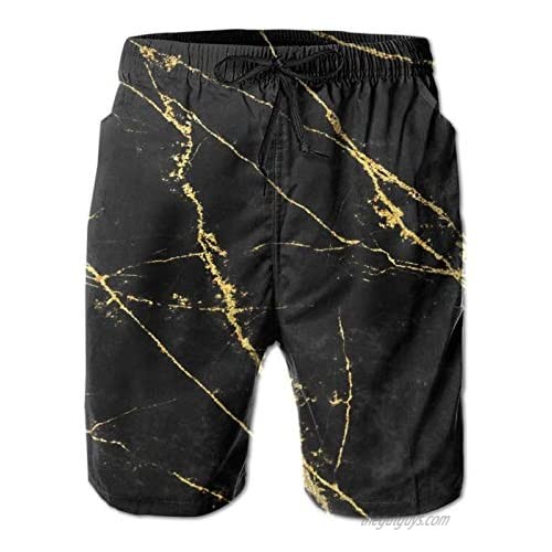 NFGSE Men's Swim Trunks Waterproof Quick Dry Becch Shorts with Pockets Casual Drawstring Short Pants
