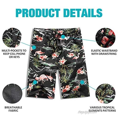 SSLR Mens Swim Shorts Board Shorts Swimwear Hawaiian Beach Shorts for Men