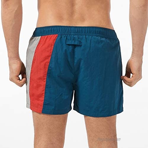 ZZEWINTRAVELER Mens Swim Trunks Beach Shorts with Pockets Quick Dry Swim Shorts Running Sport Shorts.