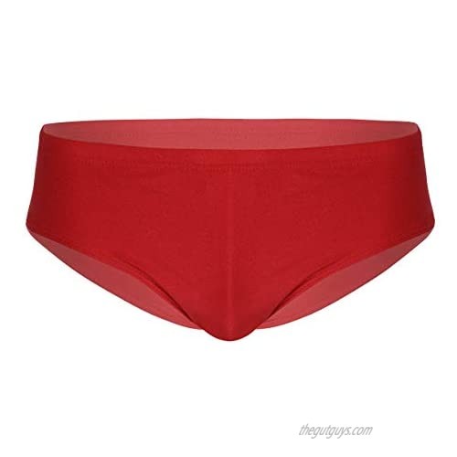 ACSUSS Mens Solid Color Triangle Swimwear Bikini Briefs Underwear with Drawstring