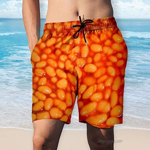 Cotton Shorts for Men Athletic Men Drawstring Special Beach Casual Built-in Compression Liner Swim Trunks