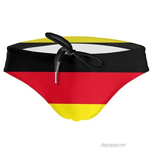 JDDRAGON Men's Underwear German Flag Black Red Gold Swimsuit Trunks Sexy Briefs Swimwear