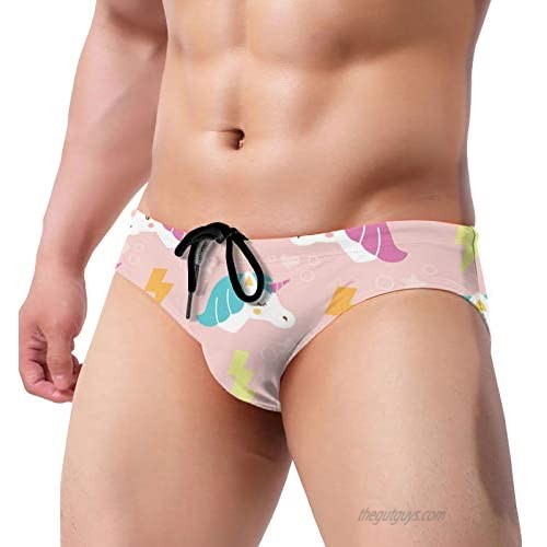 LittleHorn Men's Swimwear Boxer 44565 Soft Triangle Thong Bikini Swimsuit Briefs Swim Trunk