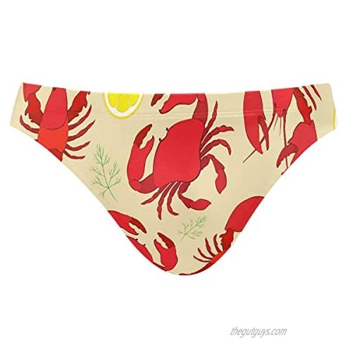 Swim Trunks Men Short Crabs Crayfish Lemons Triangle Bikini Athletic Swimsuit Beach Board Swimwear