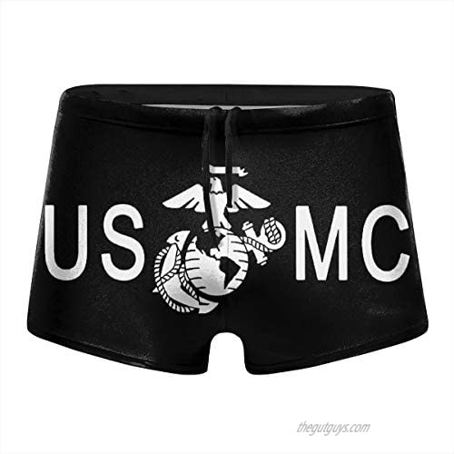 USMC Men's Quick Dry Boxer Briefs Swimwear Shorts Trunks Swimsuit