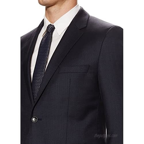 DTI GV Executive Men's Modern Fit Two Button 2 Piece Suit Jacket Flat Front Pant