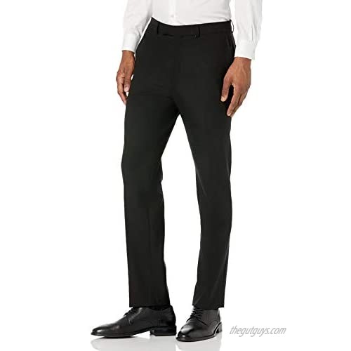 Kenneth Cole New York Men's Travel Ready Finished Bottom Suit Black 42R