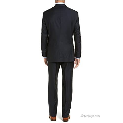 Luciano Natazzi Men's Two Button 2 Piece Modern Fit Suit Set Faint Tone On Tone