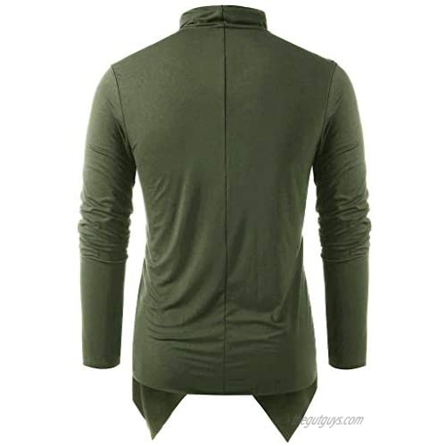 Men Pirate Medieval Shirts Long Sleeve Crew Neck Casual Vintage Cowl Neck T-Shirt Tops Blouse Pullover Jumper Sweatshirt