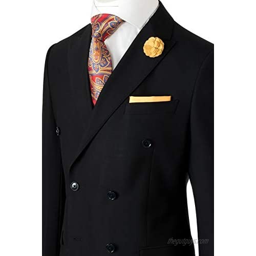 Tiglio Luxe Merlot Black Pure Wool Men’s Suit TIG1001