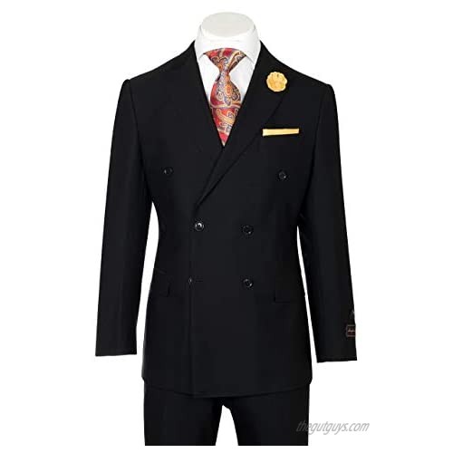 Tiglio Luxe Merlot  Black  Pure Wool Men’s Suit TIG1001