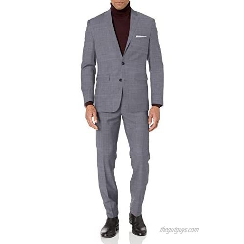 Vince Camuto Men's Two Button Slim Fit Glen Plaid Suit