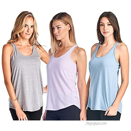 Tough Cookie Clothing Tank Top – Women’s Sleeveless Flowy Triblend Racerback Casual Yoga Workout Plain T Shirt Made in USA