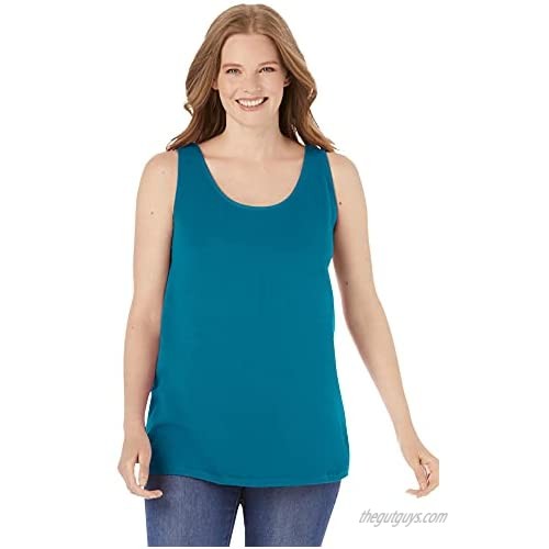 Woman Within Women's Plus Size Scoop Neck Tank Top