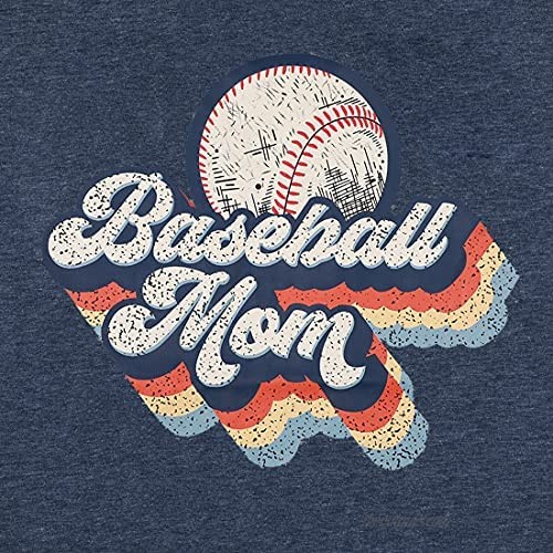 Baseball Mom T-Shirt Vintage Letter Print Baseball Mom Tee Short Sleeve Baseball Lovers Shirt