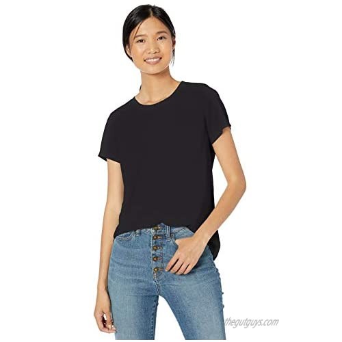  Brand - Goodthreads Women's Washed Jersey Cotton Pocket Crewneck T-Shirt