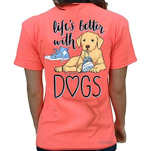 Southern Attitude Life is Better with Dogs Women's T-Shirt