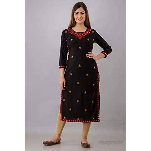 indian Kurta for women Ethnic Designer rayon Anarkali Straight Kurtis tunic tops Ready to Wear