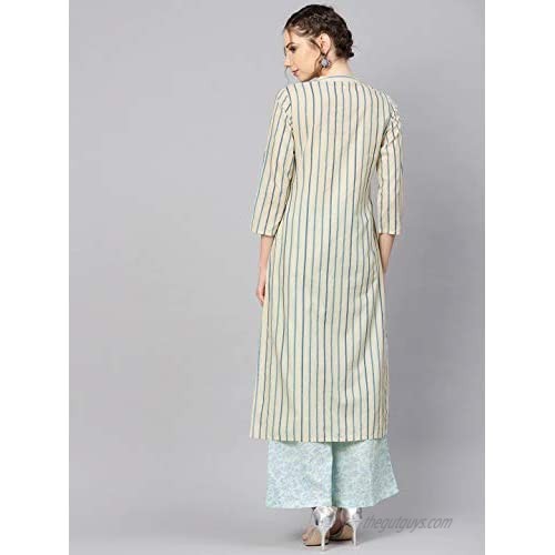 kurta set for women's Indian Tunic Tops Cotton or Rayon Kurti with palazzo party wear