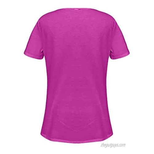 Womens T-Shirt Casual V Neck Short Sleeve Criss Cross Tops Summer Loose Blouses T Shirt Tees