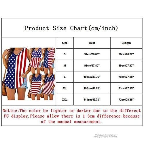 YOCheerful Womens Tops Short Sleeve Blouses Patriotic Stripes Star American Heart Print Blouses Loose T-Shirts