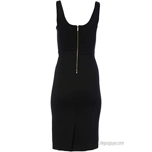 AX Armani Exchange Women's Sleeveless Fitted Jersey Knee Length Dress