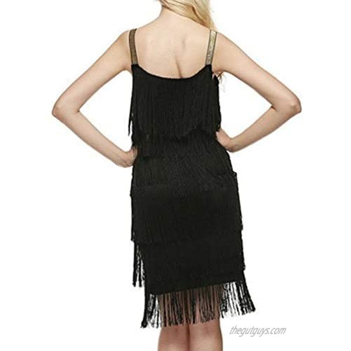 ECDAHICC Women’s Dresses Flapper Dresses 20s Gatsby with All-Over Fringe Mini Dresses